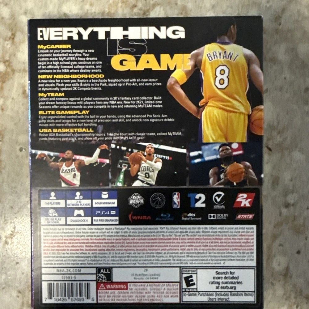 NBA 2K21 Mamba Forever Edition PlayStation 4 - Sony Kobe Bryant New, Sealed!